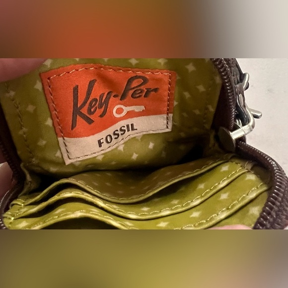 Fossil Key-Per Floral Coated Canvas Wristlet Wallet Top Zip - Picture 4 of 6